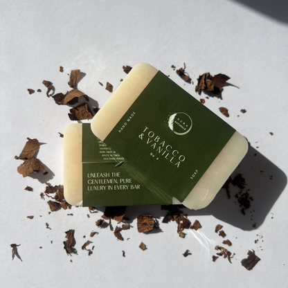 Aura Naturals Mens Soap Bar Set of 4 - Mint, Ironwood Mist, Ginger & Neroli, Tobacco & Vanilla Scented Men Soap for Exfoliating Face Wash, Body & Shower - 150g Each - Luxury Man Spa Gift Pack