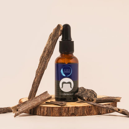 Aura Naturals Beard Oil for Men - Pack of 3 Scented Beard Oils Set with Cedarwood, Orange, and Almond & Coconut (30ml each) – For Care, Thickness, & Growth with Natural Softener Properties